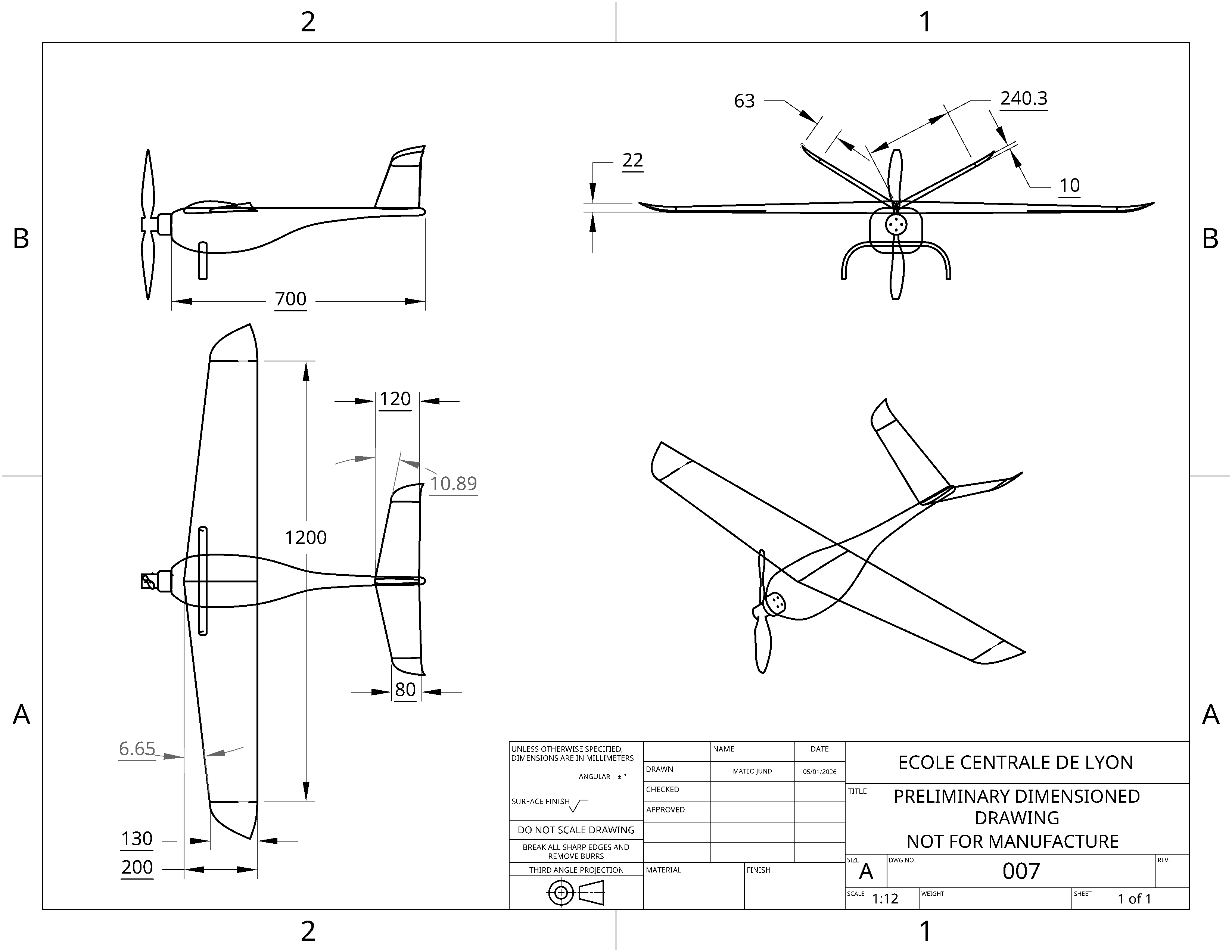 ECLifter 26 Certified 3-View Blueprint